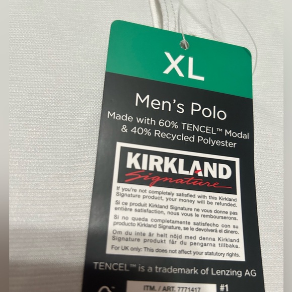 Kirkland Signature Men’s Polo size L gray NWT - Picture 5 of 5